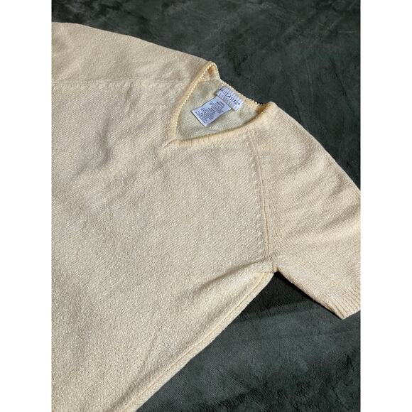 Vtg. White Stag Short Sleeve buttercream yellow v-neck top SZ Med (8-10) - Picture 2 of 6